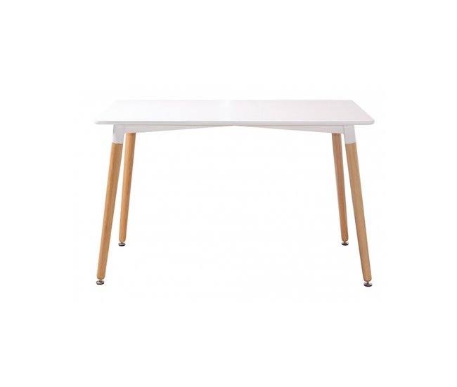 Mesa de cocina PARIS fija 120x80cm blanca Blanco