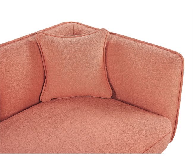 Beliani Chaise longue Bouclé CHEVANNES Beige
