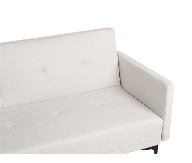 Beliani Sofá cama Poliéster LUCAN Azul Marino