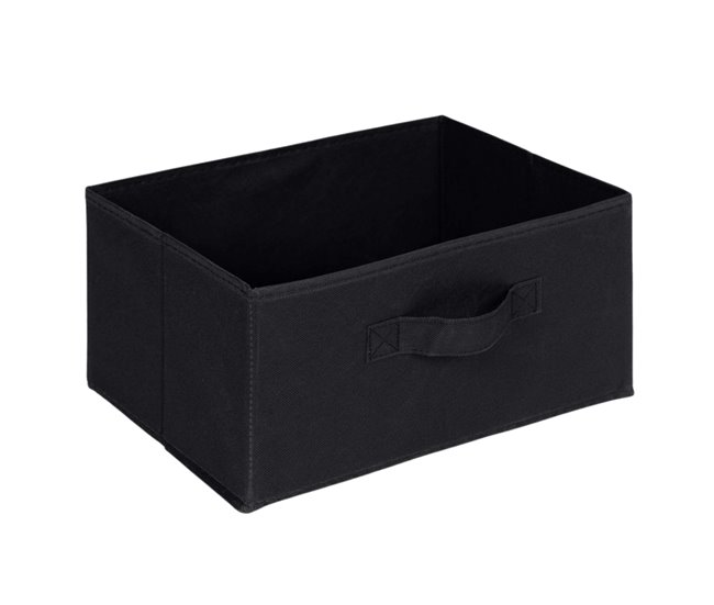 Cajonera Interior de Armario con 3 Cajones Tela Negro