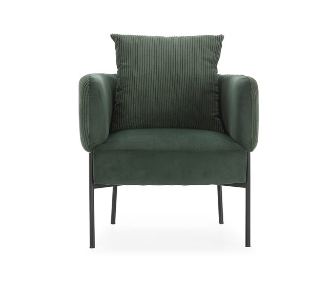 Sillón ARUNI tapizado en tela Verde