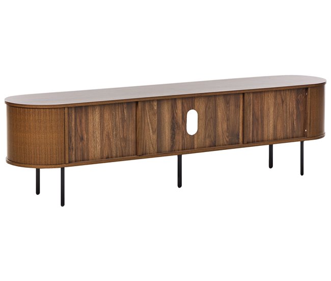 Beliani Mueble TV TAROON Madera Oscura