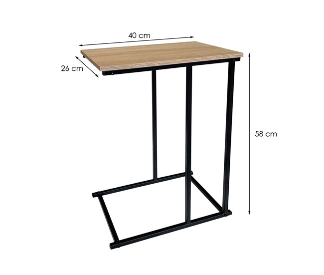 Acomoda Textil - Mesa Auxiliar para Sofá, Resistente, Ergonómica. Madera