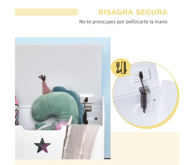 Organizador de Juguete de Niño E1 class MDF HOMCOM 62 Blanco