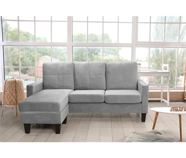 Sofa + Puff Convertible en Chaise Longue New Vika Negro