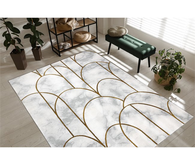 Alfombra EMERALD exclusivo 1016 glamour 200x290 Crema