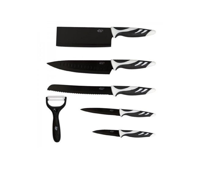 Cuchillos Swiss Chef Negros Cecotec Negro