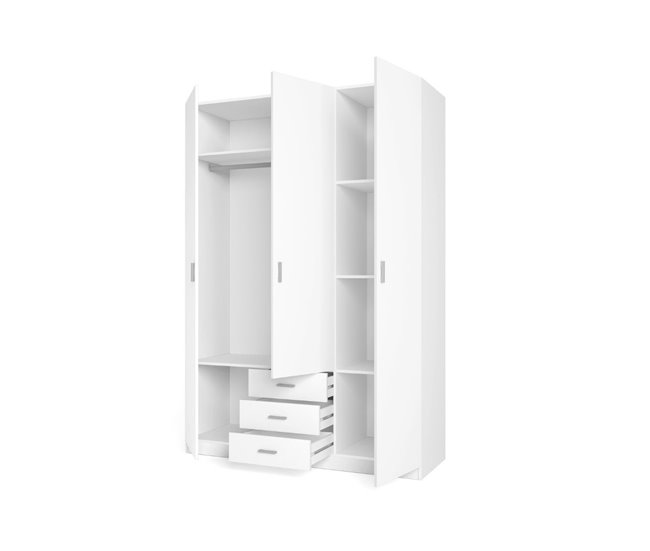 Armario Roma  puertas +  cajones 150 Blanco
