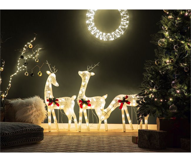 Beliani Decoración LED ANGELI Blanco