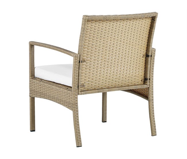 Beliani Conjunto de jardín Ratán sintético MARSALA Natural