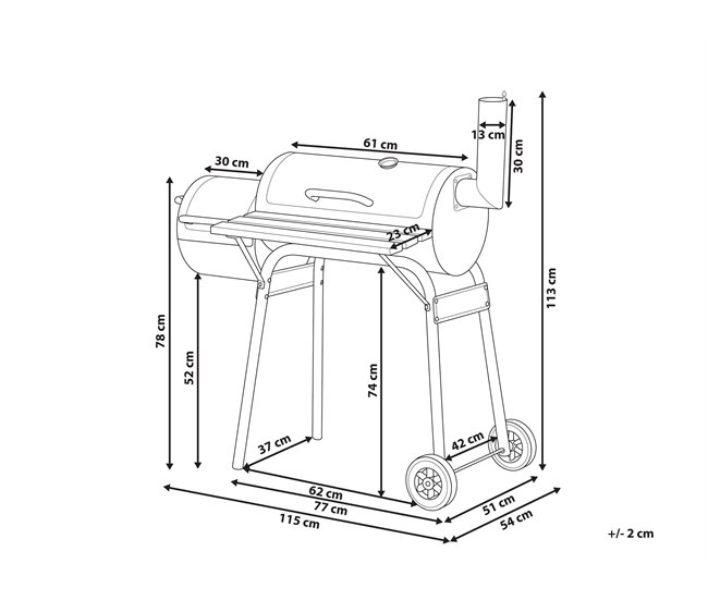 Beliani Barbacoa de carbón KATLA Negro