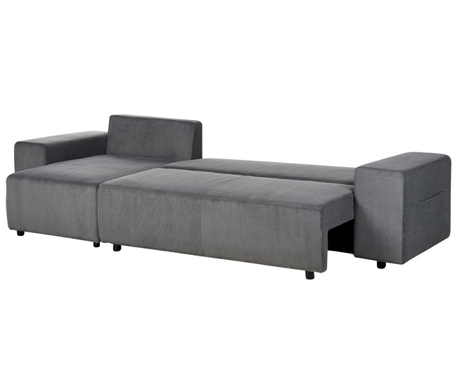 Beliani Sofá esquinero Pana LUSPA Beige