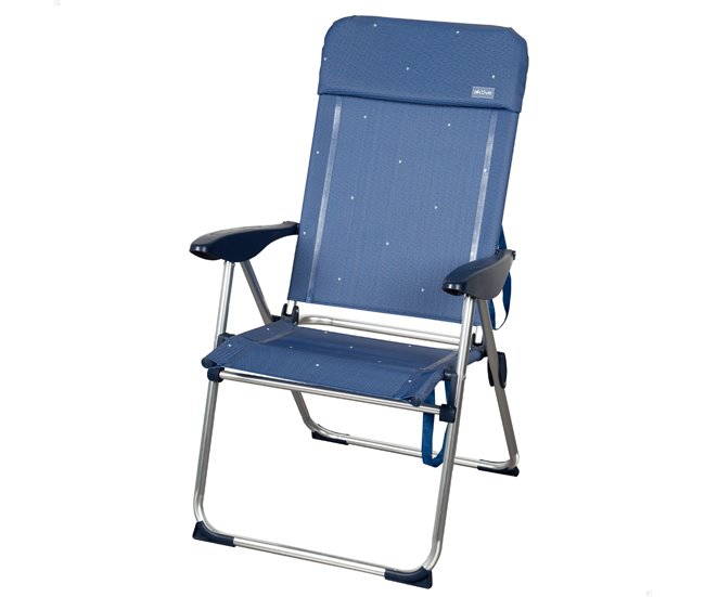 Aktive silla de playa plegable metálica 4 posiciones La Palma Azul