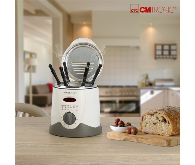 Freidora Fondue Clatronic FRR 2916 Blanco/ Gris
