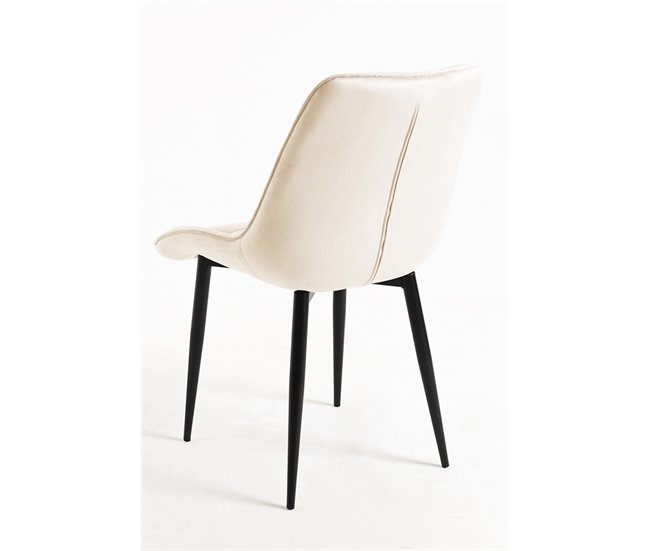 Silla Cade Terciopelo Beige