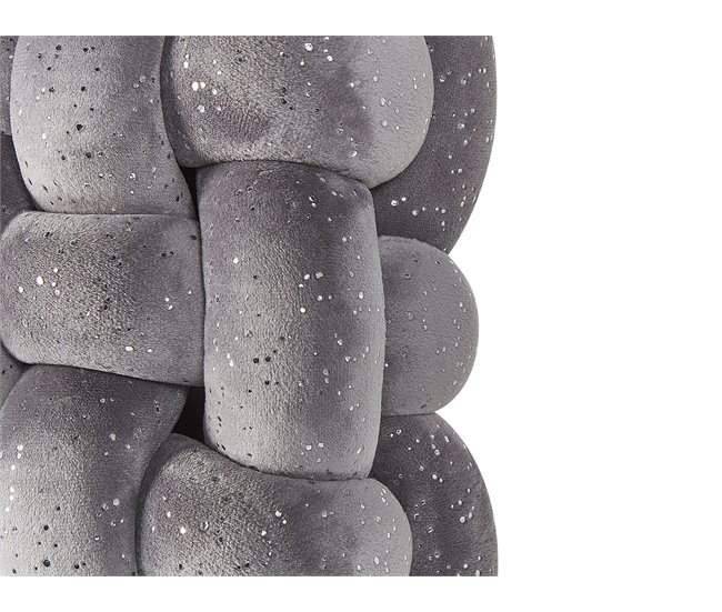 Beliani Cojín decorativo SIRALI Gris Claro