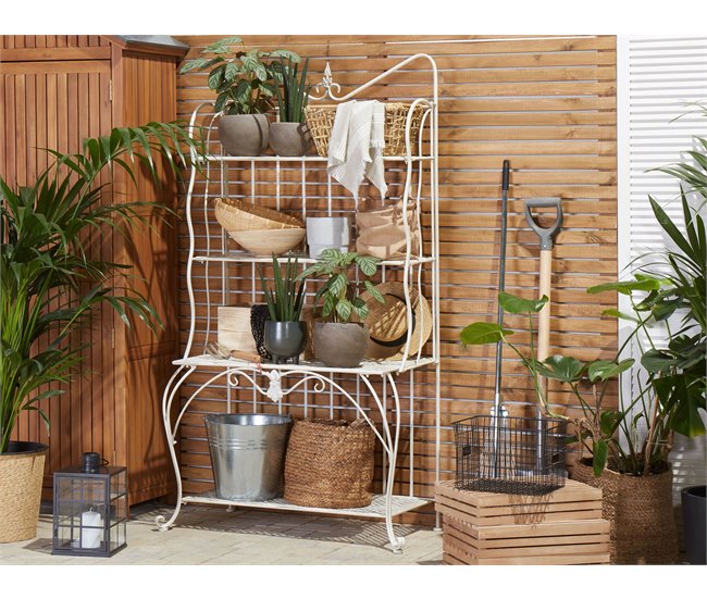 Beliani Estante de baño PAVONA 94 Beige