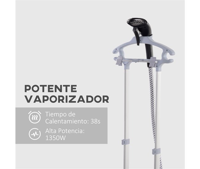 Plancha de Vapor ABS, PP HOMCOM Negro