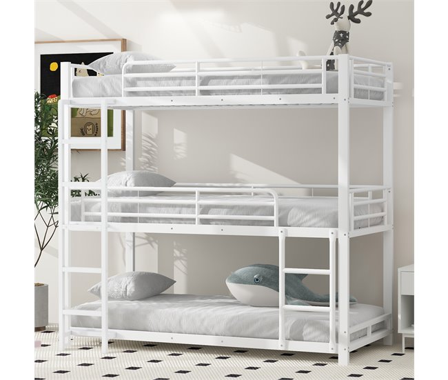 Cama litera 95x204 Blanco