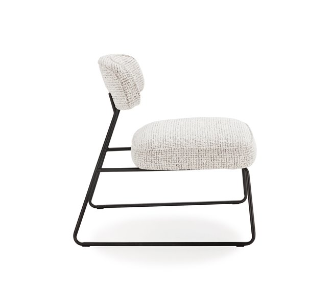 Sillón decorativo ELON Blanco/ Beige