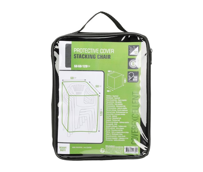 Funda para silla apilable Negro