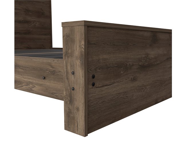 Base Cama Completo Galanto con marco Marron