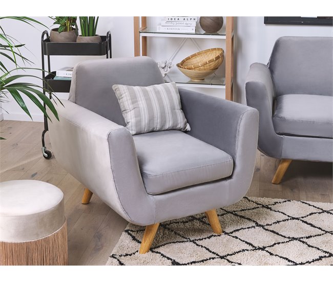 Beliani Funda para sillón BERNES Gris