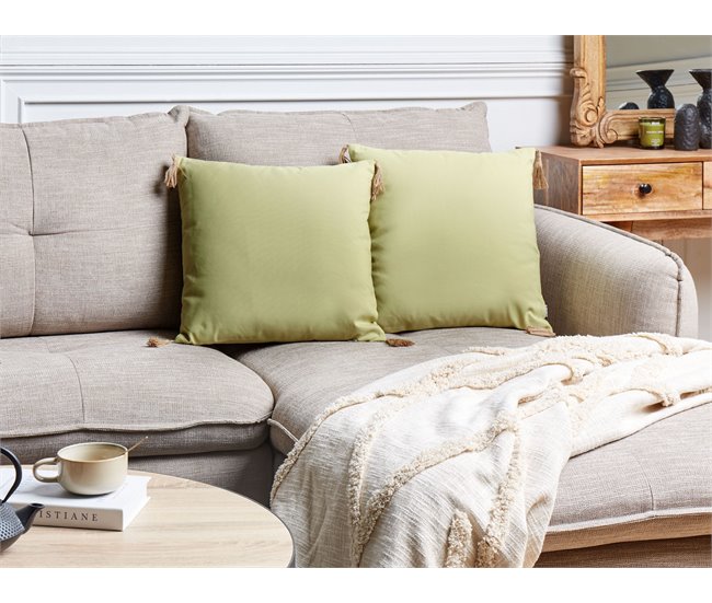 Beliani Cojín decorativo CHMISTAR Verde