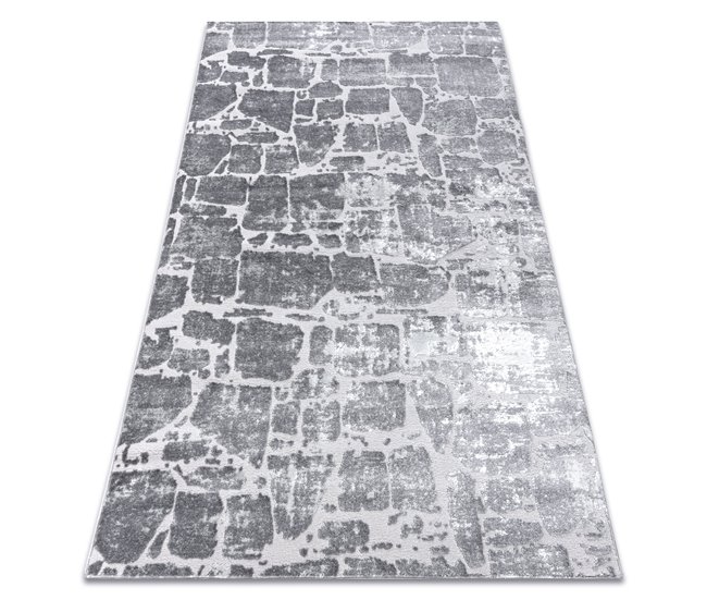 Alfombra MEFE moderna 6184 Pavimentación ladrillo Structural 240x330 Gris
