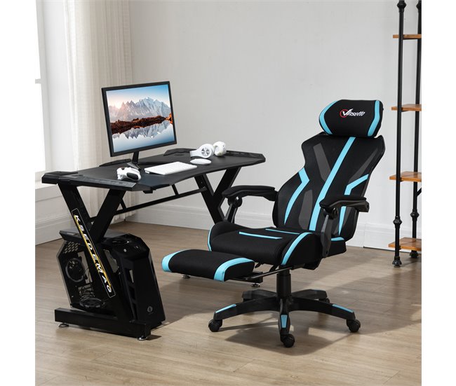 Silla de Oficina Espuma, Nylon, PP, Poliéster y PU Vinsetto Azul