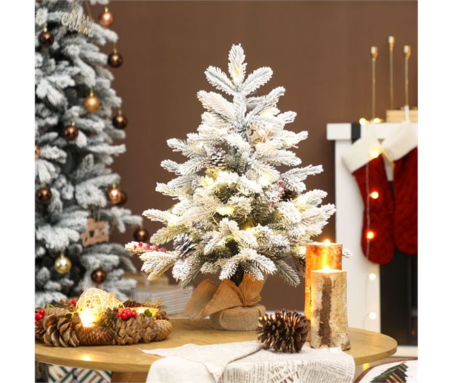 Árbol de Navidad Plástico, Lino HOMCOM, hogar - decoración Verde