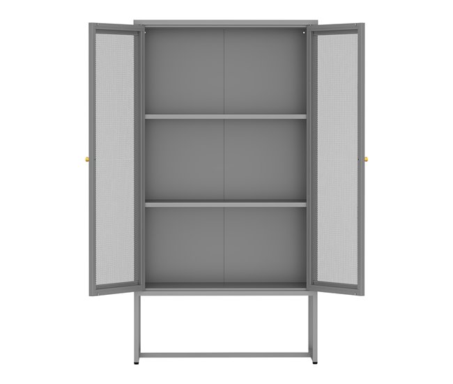 Armario archivador Sund 2 estantes acero Gris