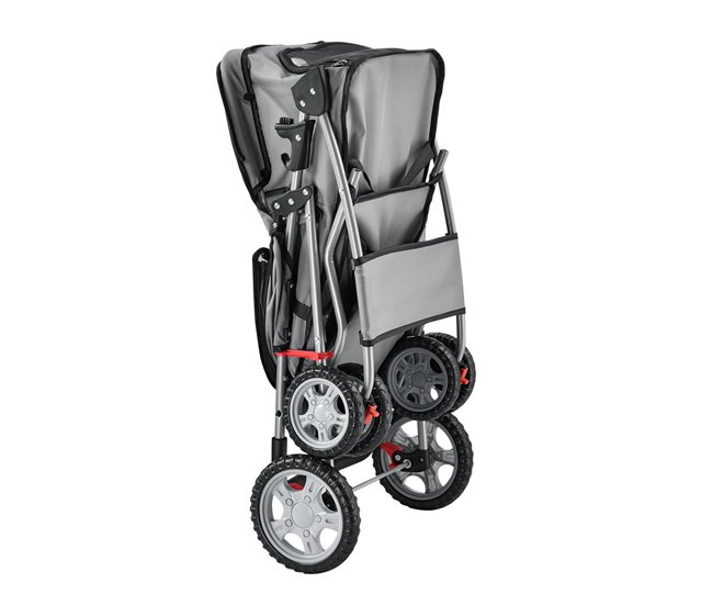 Carrito para mascotas impermeable acero / poliéster Gris