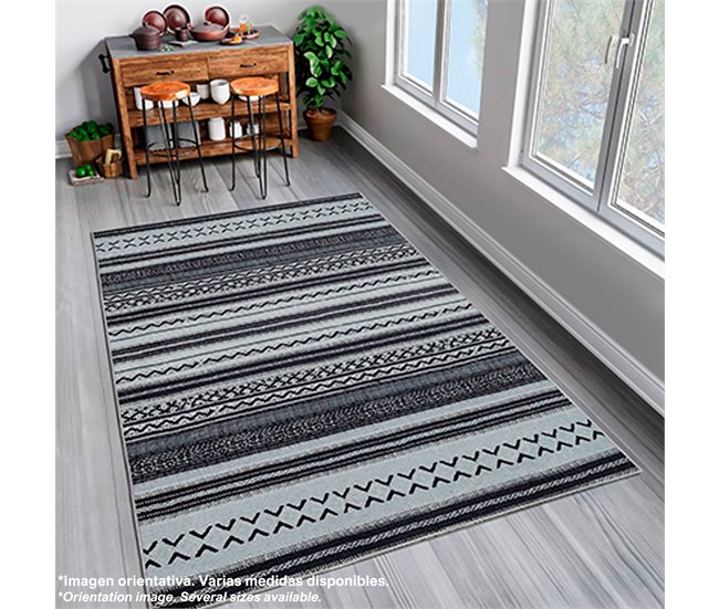 Alfombra De 100 X 200Cm 200x100 Azul