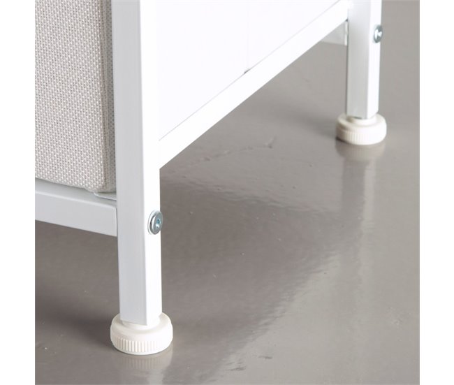 Max Home Cómoda 6 cajones de tela 80 Blanco