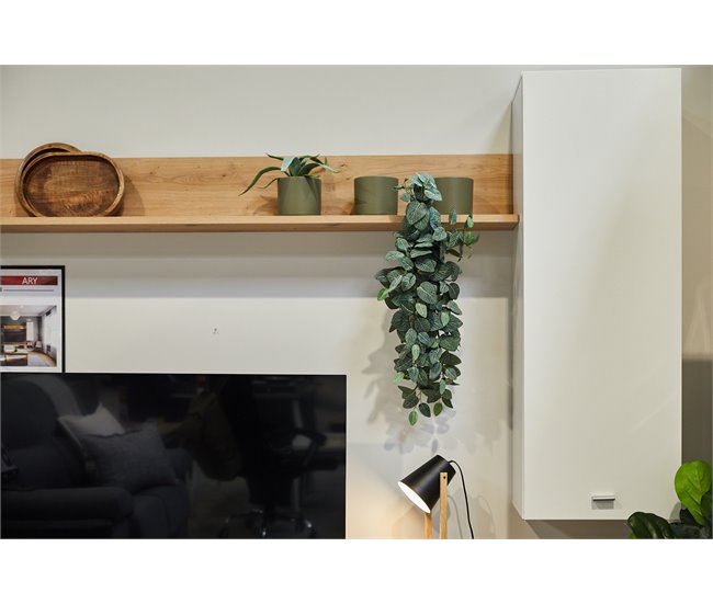 Compacto TV ARY 225cm blanco y roble Blanco/ Madera