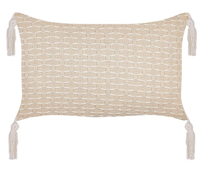 Beliani Cojín decorativo HAKONE 45x25 Beige