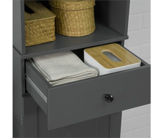 Mueble Columna de baño BZR17-DG SoBuy Gris