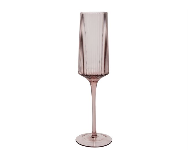 Beliani Cristalería Vidrio AMETHYST Rosa Talco