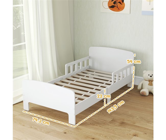 Cama Infantil MDF AIYAPLAY Blanco
