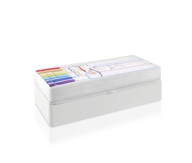 Colchón enrollado de espuma SCHOOL 12 90x180cm Azul