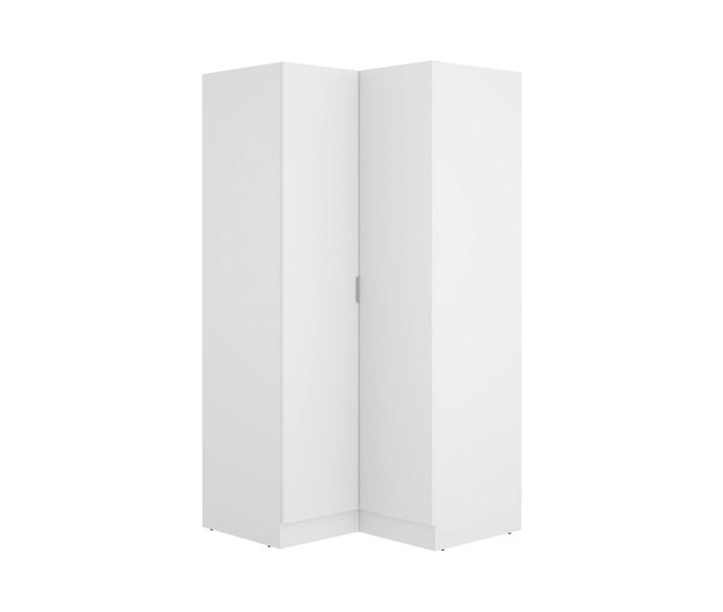 Armario 2 puertas efecto madera 91 Blanco