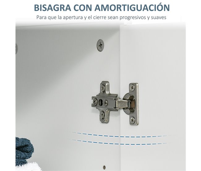 Armario de Baño MDF kleankin, hogar - baño 60 Blanco