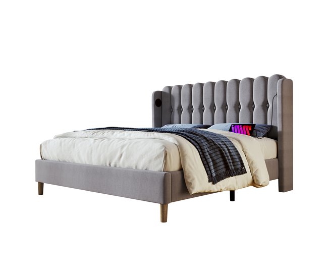 Camas de matrimonio 173x208 Gris