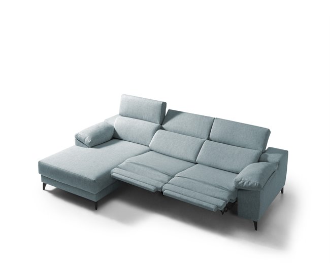 Chaise longue 4 plazas relax eléctrico AMIL izquierda azul Azul