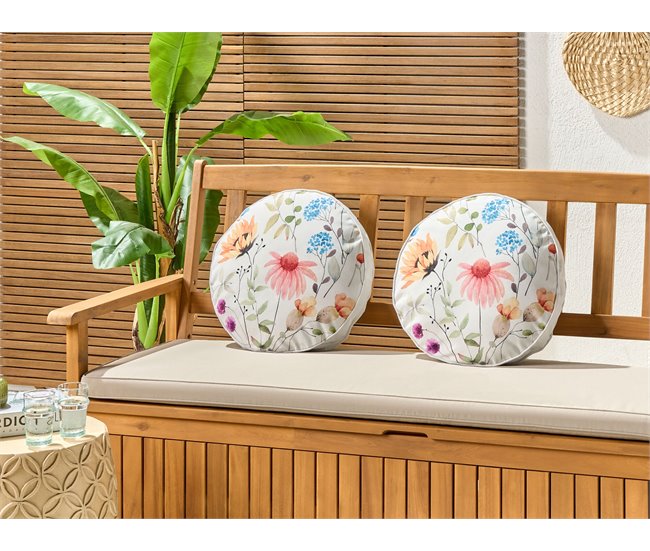Beliani Cojín de jardín MONESI 40x40 Multicolor