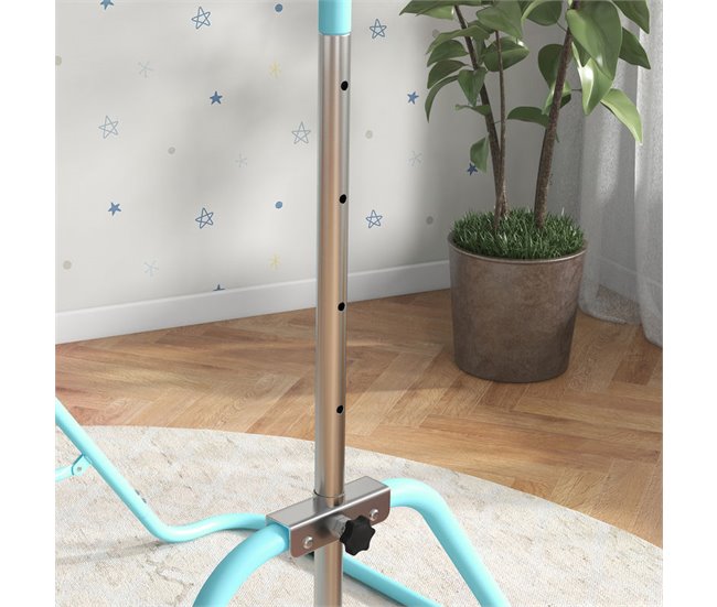 Barra de Gimnasia Acero HOMCOM, deportes y ocio - musculación Rosa