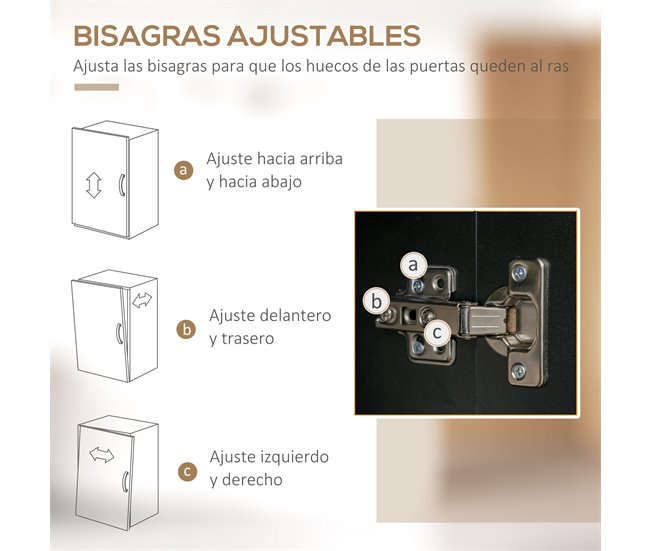 Alacena de Cocina Melamina de Madera, MDF HOMCOM, hogar - cocina 119 Negro