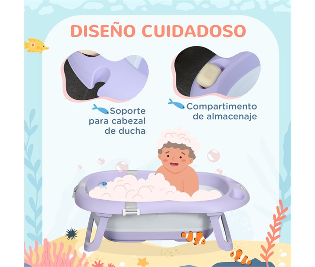 Bañera para Bebé PP, TPE ZONEKIZ Morado