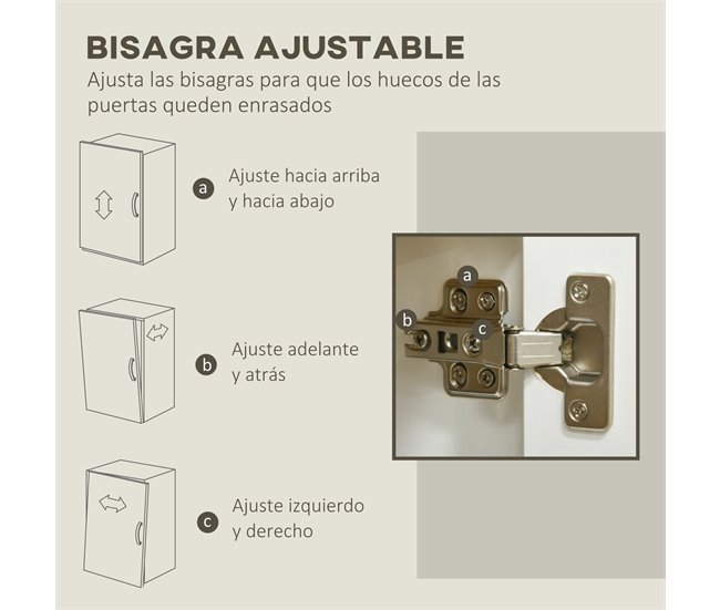 Aparador de Salón Melamina de Madera HOMCOM Blanco